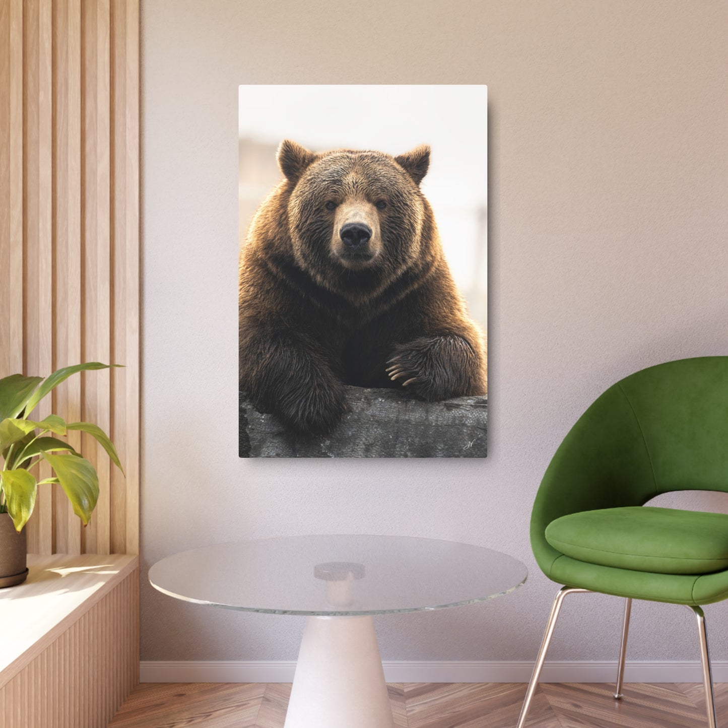 Bear Posing | Metal Art Sign