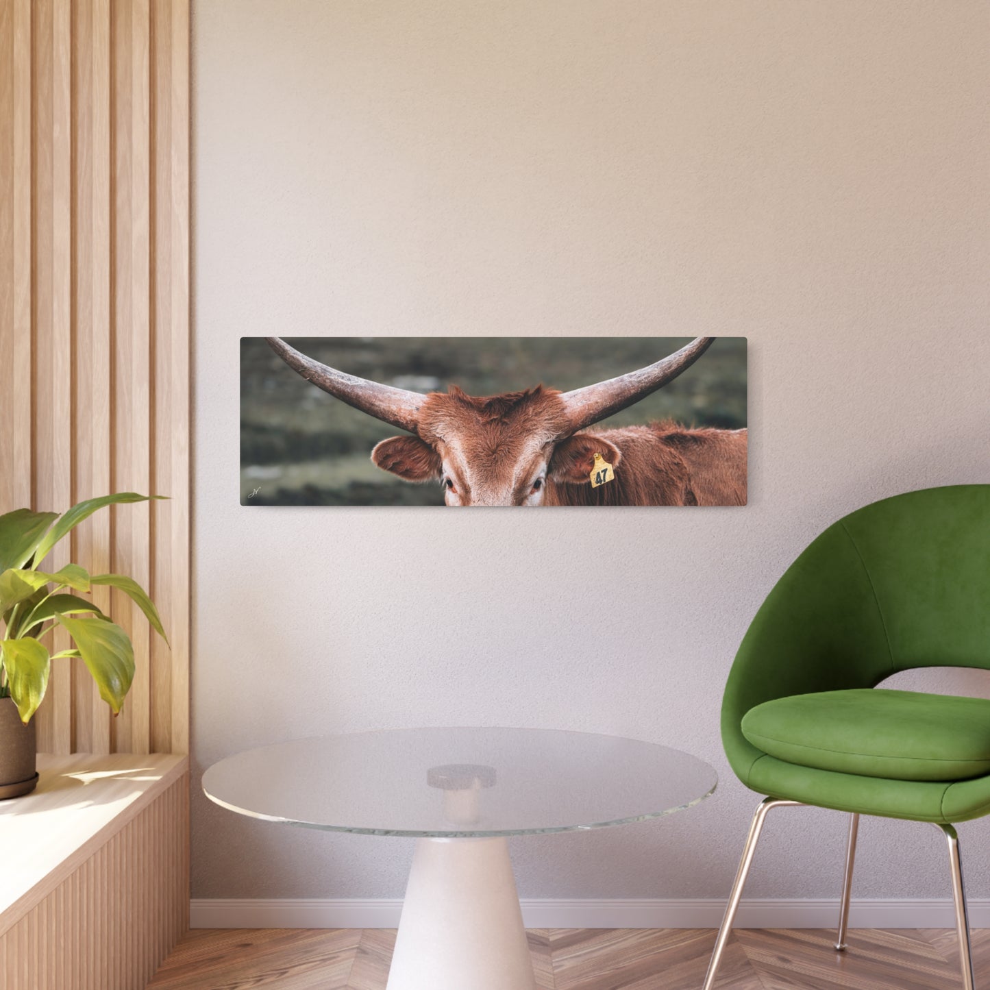 Longhorn Cow | Metal Art Sign