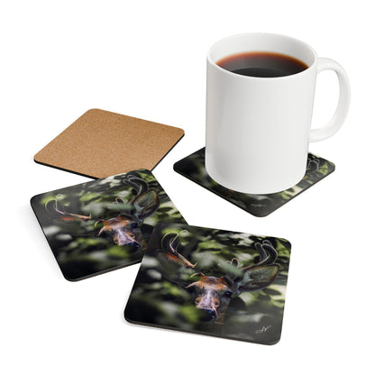 Deer | Corkwood Coaster Set (4 Piece)
