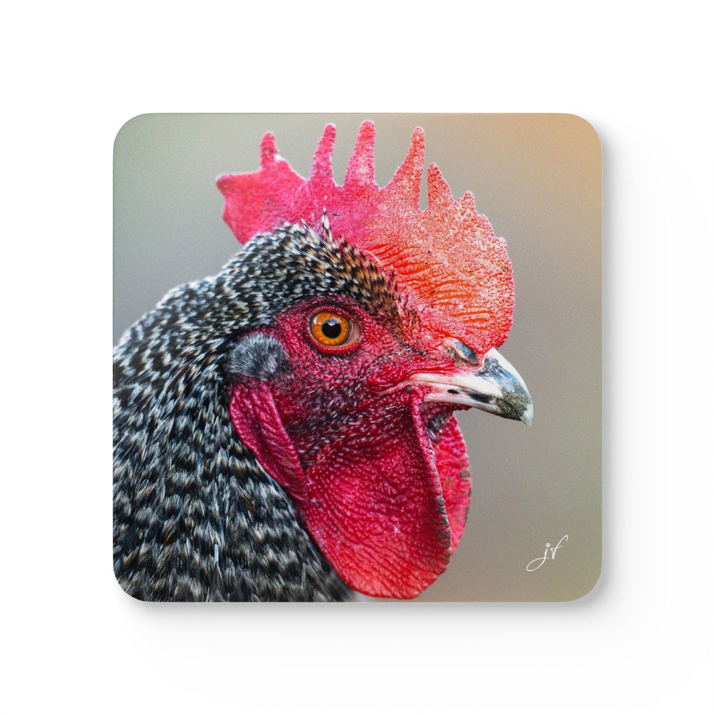 Rooster | Corkwood Coaster Set (4 Piece)
