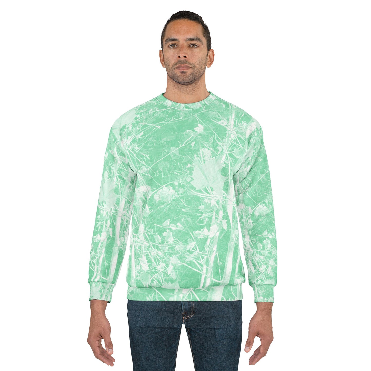 Luna Moth Green Camo | Pullover Sweatshirt
