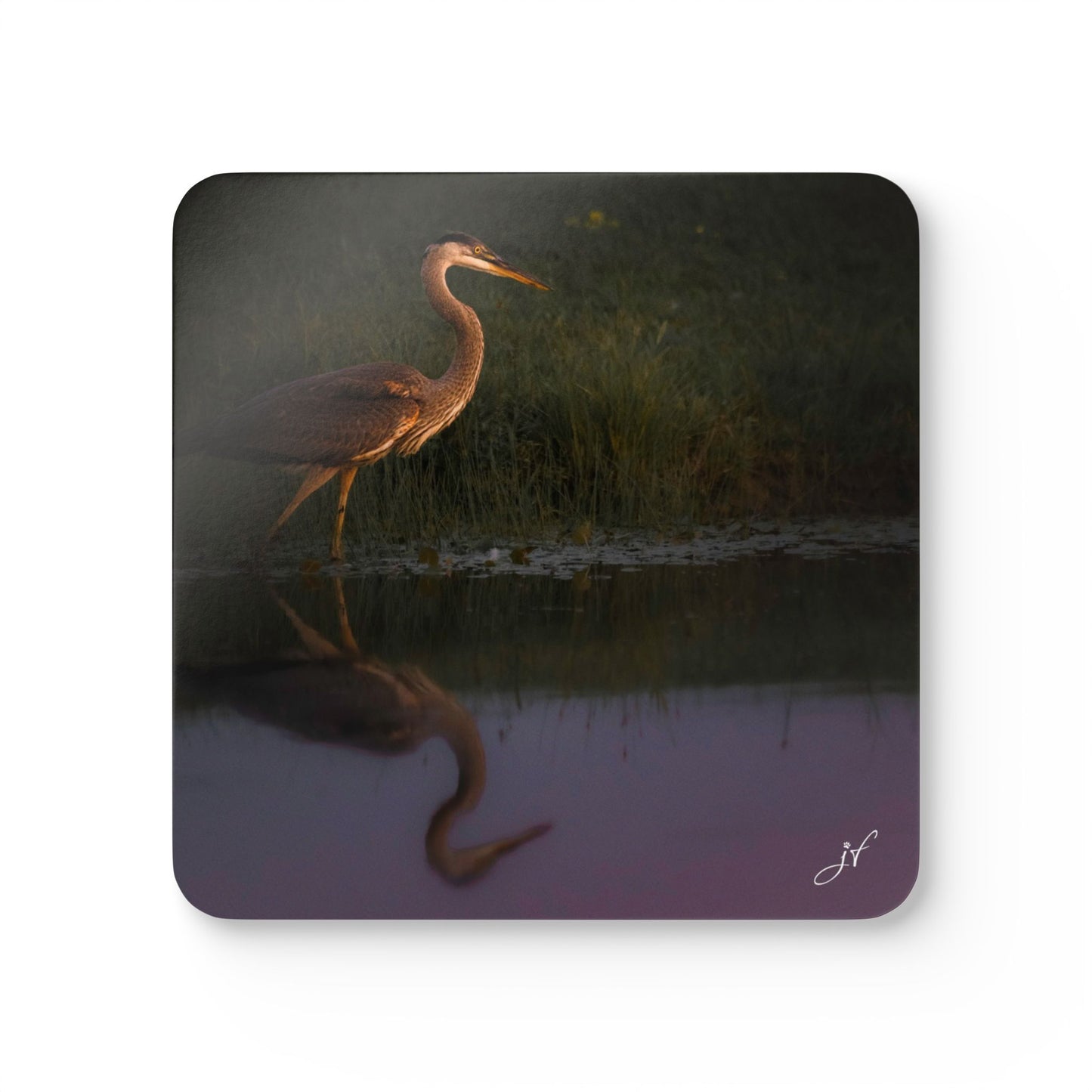 Blue Heron | Corkwood Coaster Set (4 Piece)