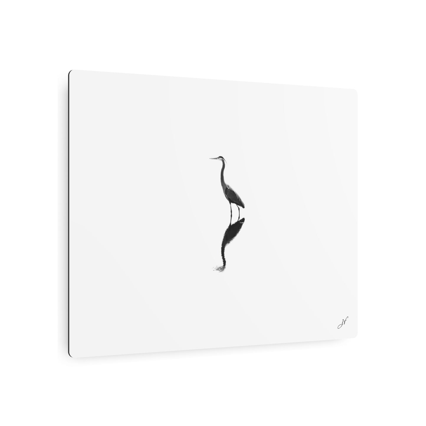 Heron Reflection | Metal Art Sign