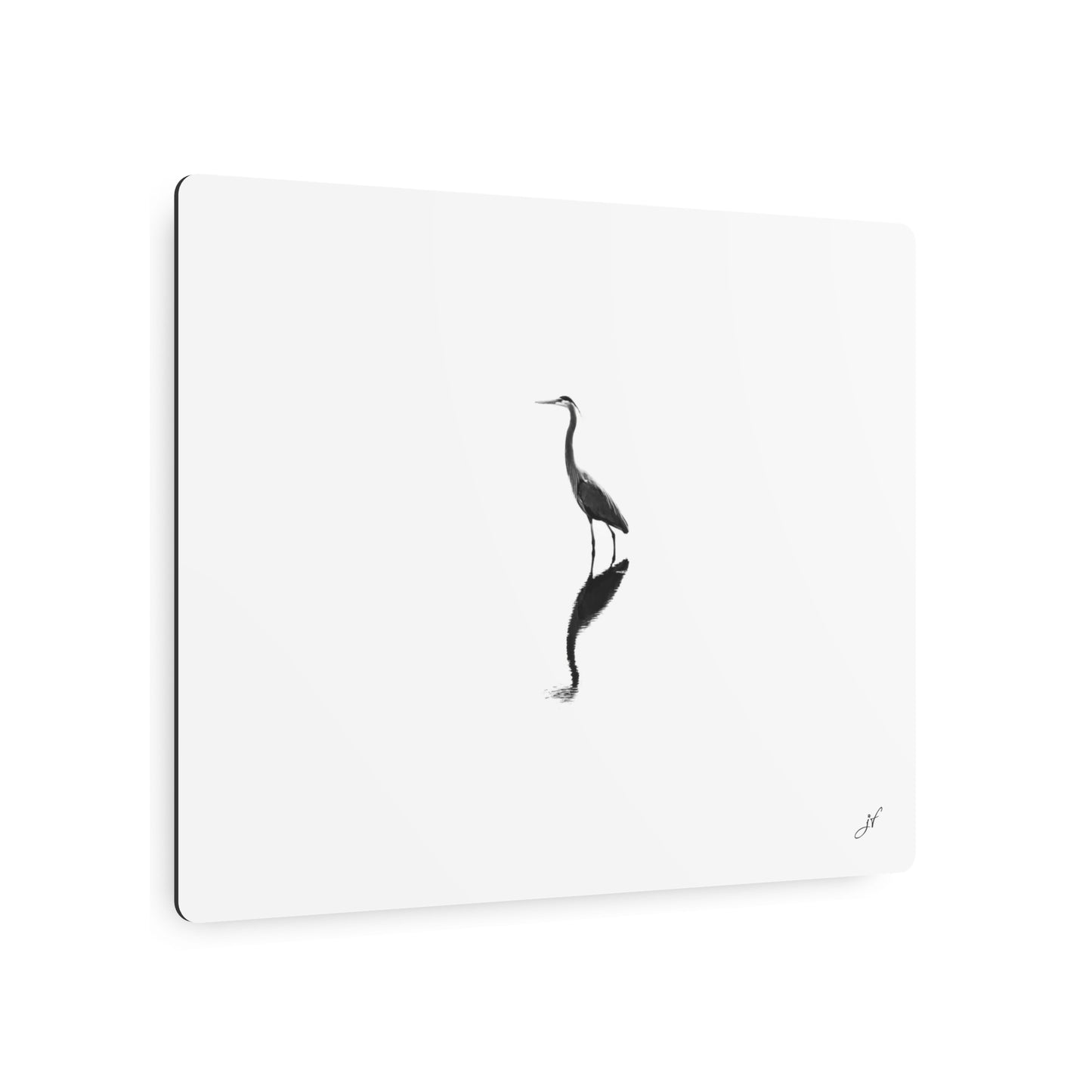 Heron Reflection | Metal Art Sign