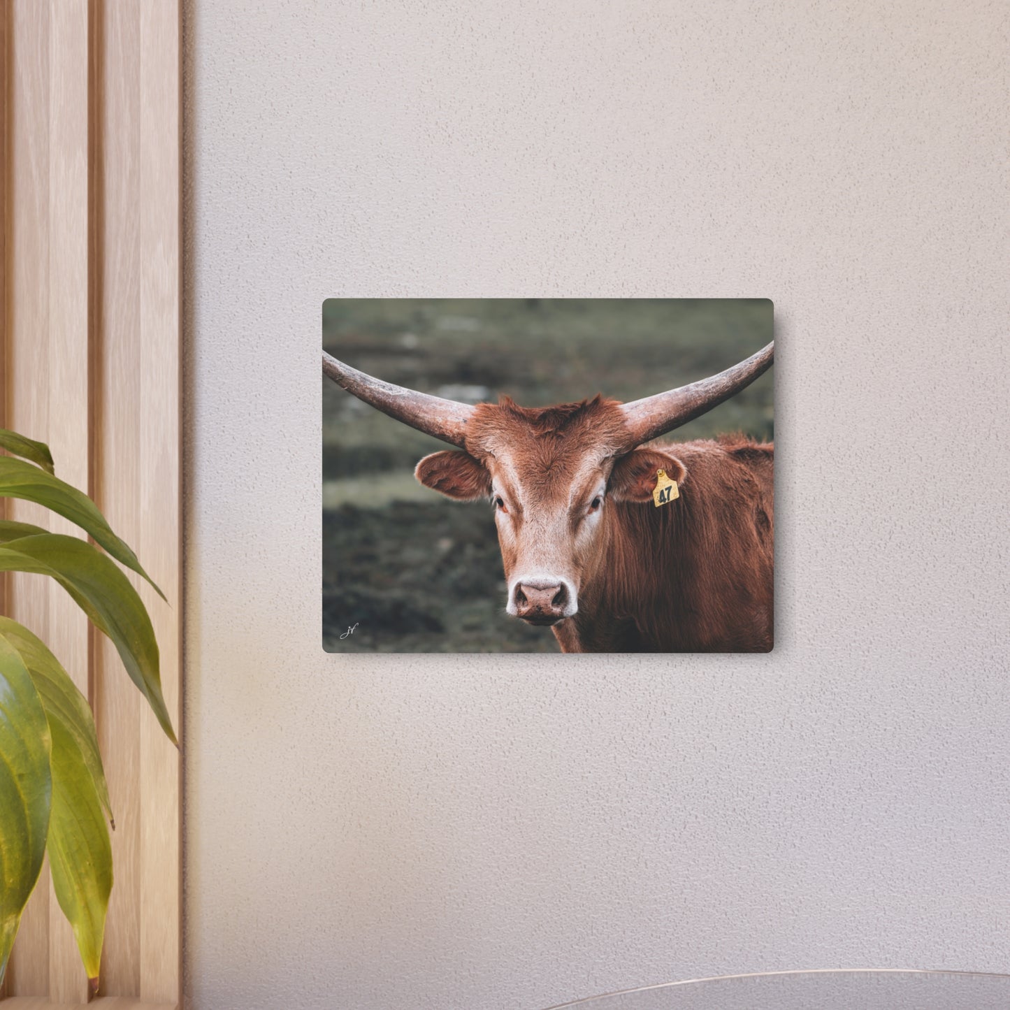 Longhorn Cow | Metal Art Sign