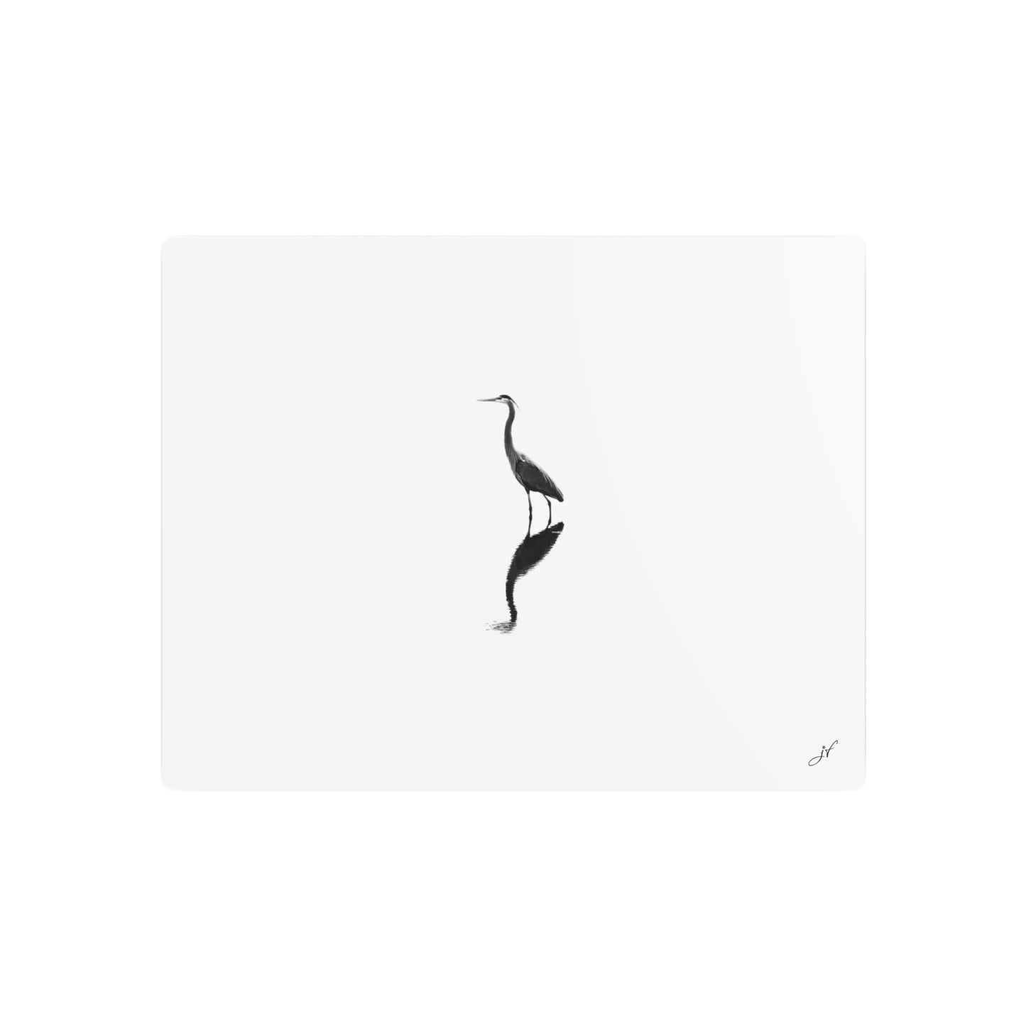 Heron Reflection | Metal Art Sign