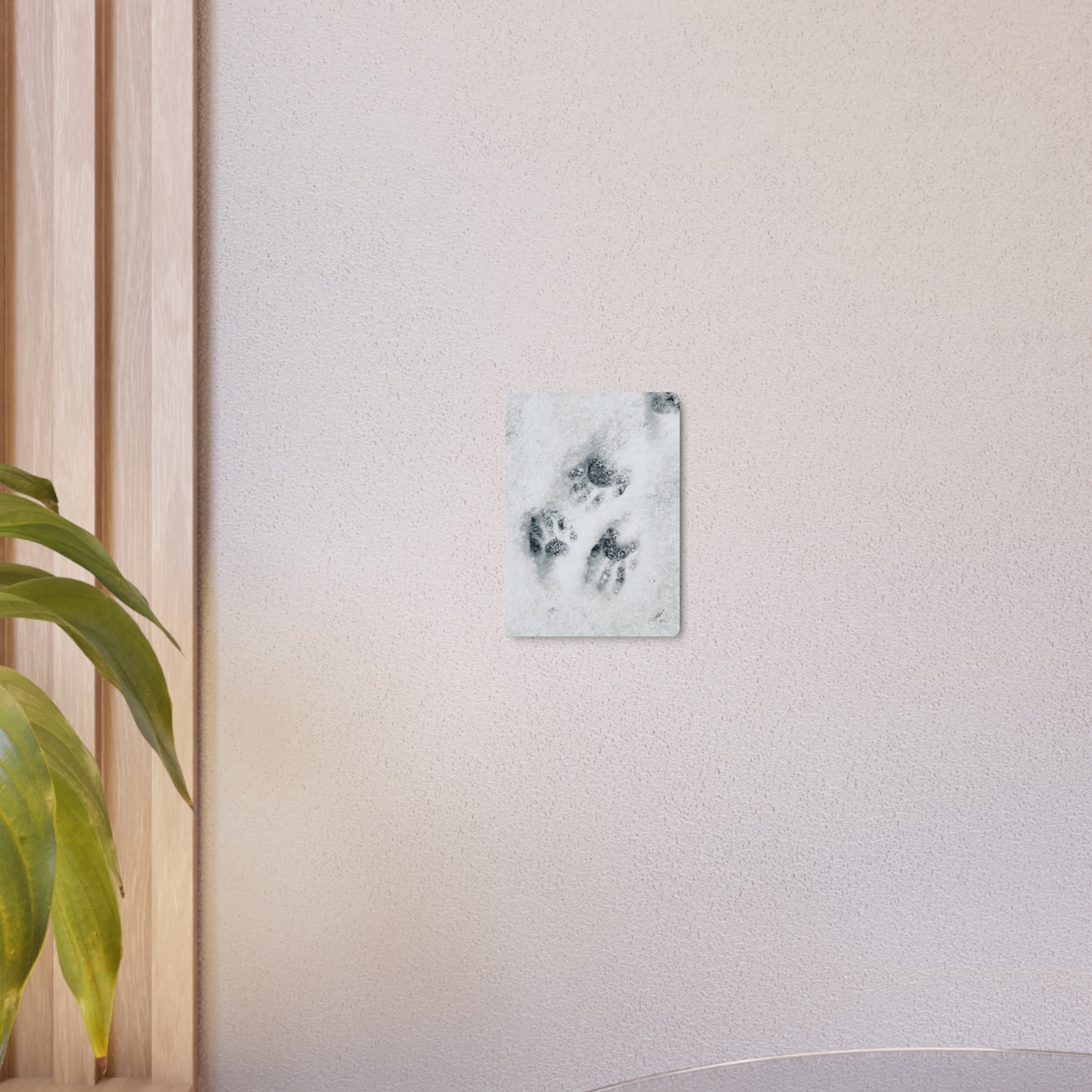 Raccoon Tracks | Metal Art Sign