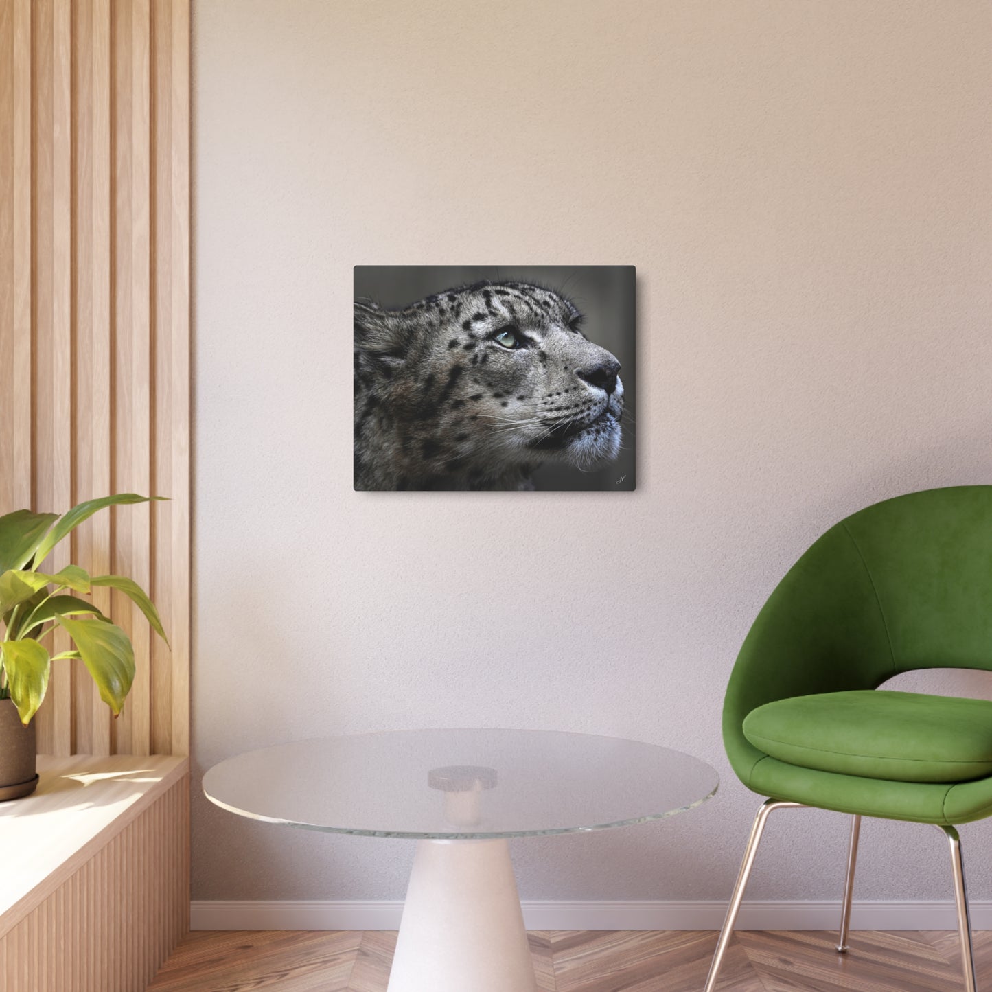 Snow Leopard | Metal Art Sign