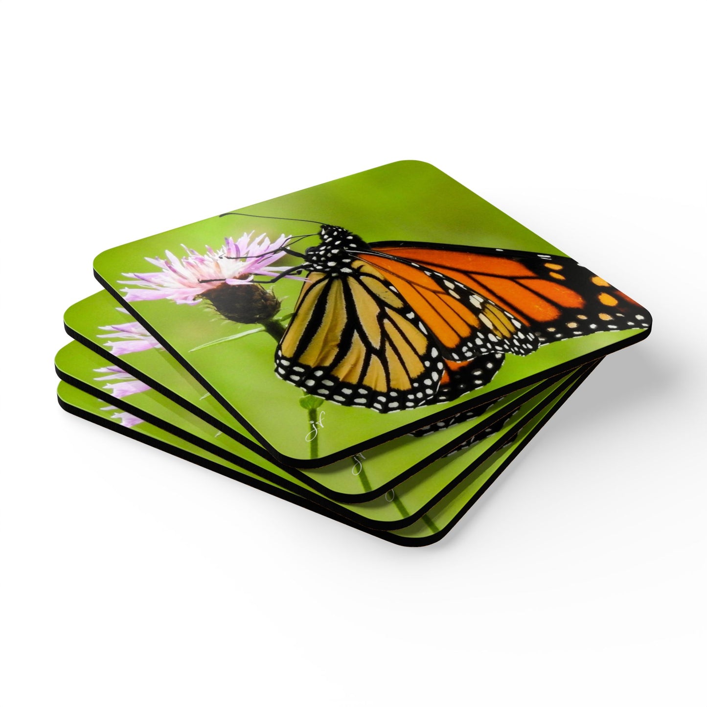 Butterfly | Corkwood Coaster Set (4 Piece)