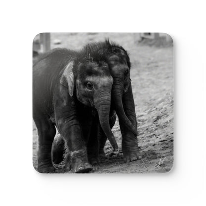 Twin Elephants | Corkwood Coaster Set (4 Piece)