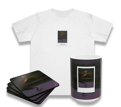 Blue Heron Bundle (Coaster Set, Mug and T-Shirt)