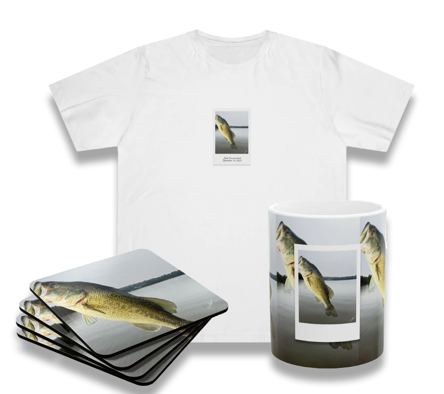 Largemouth Bass Bundle (Coasters, Mug and T-Shirt)