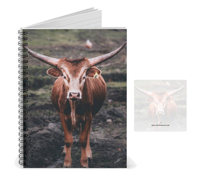 Longhorn Cow Notebook/Post-It Bundle